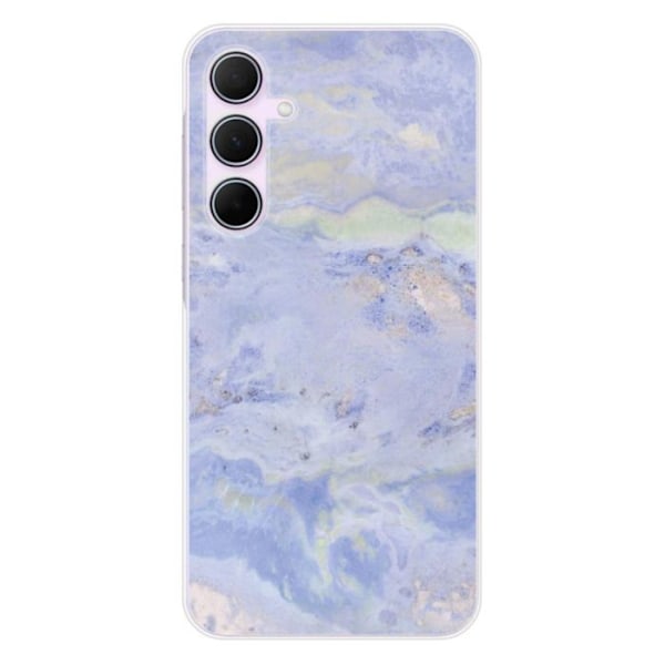 Siliconfodral - Kompatibel med Samsung Galaxy A55 5G - design i blå marmor Transparent