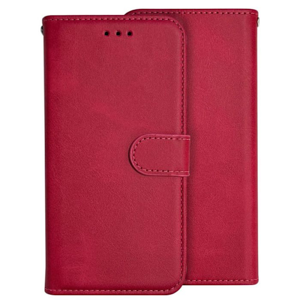 Fodral med flik i röd konstläder - Kompatibel med Xiaomi Redmi Note 14 4G Röd