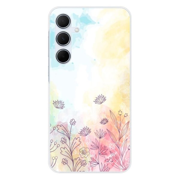 Silikonhölje - Kompatibel med Samsung Galaxy A35 5G - design med akvarellblommor Transparent