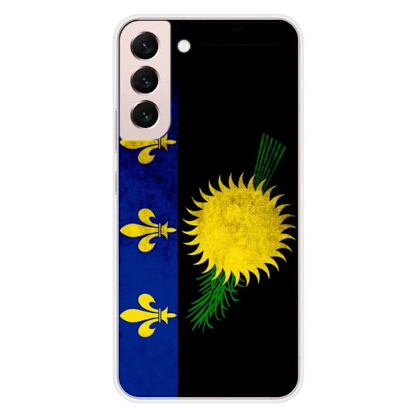 Siliconfodral - Kompatibel med Samsung Galaxy S22 Plus - design Guadeloupe flagga Transparent