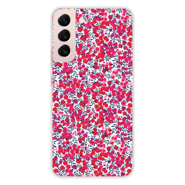 Siliconfodral - Kompatibel med Samsung Galaxy S22 Plus - design liberty wiltshire röd Transparent