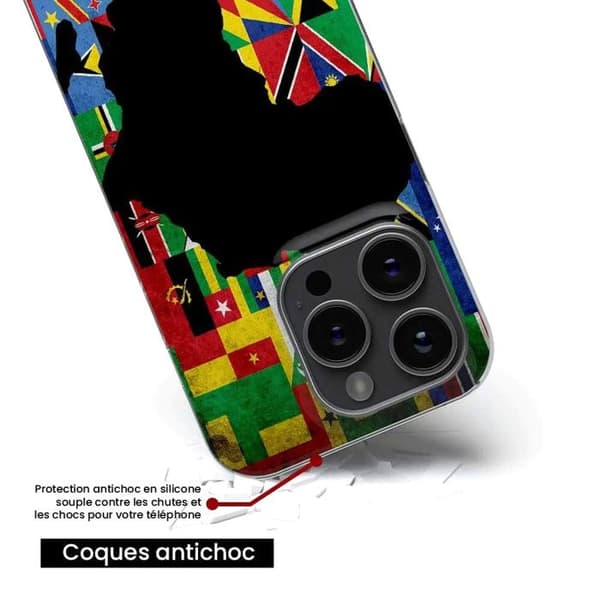 Siliconfodral Flagga Afrika kompatibel med Galaxy S25 FE Transparent