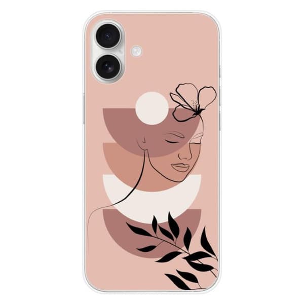 1001Coques - Silikonfodral kompatibelt med Apple iPhone 16 Plus - Bora Bora-mönster - Originaldesign tryckt i Frankrike Transparent
