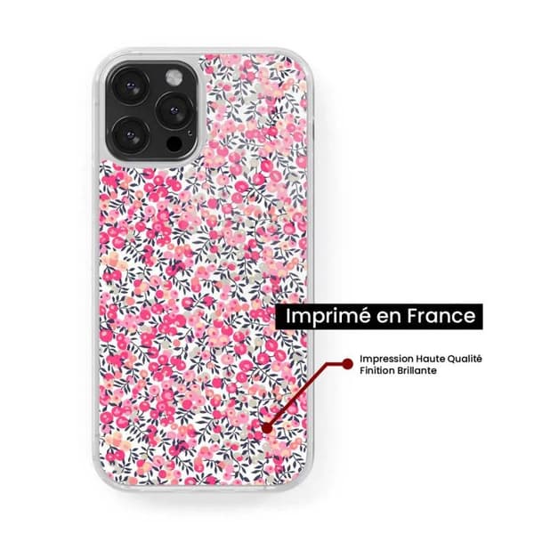 Förstärkt skal kompatibelt med iPhone 13 Pro Max - Liberty Wiltshire Rose Transparent