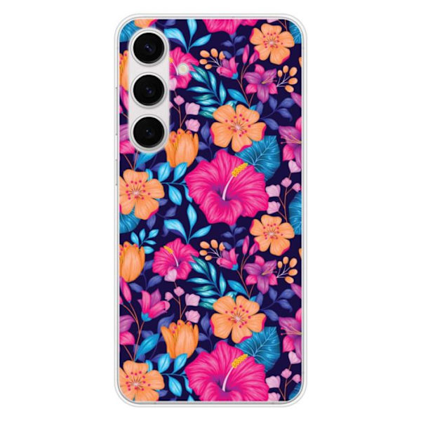 Coque en silicone imprimée - 1001 coques - Samsung Galaxy S24 FE - Fleurs exotiques - Souple - Transparent Transparent