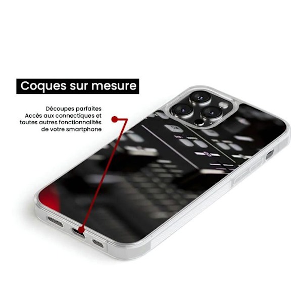 Coque i förstärkt silikon med tryck, kompatibel med Samsung Galaxy A15 Dj Mixer Transparent
