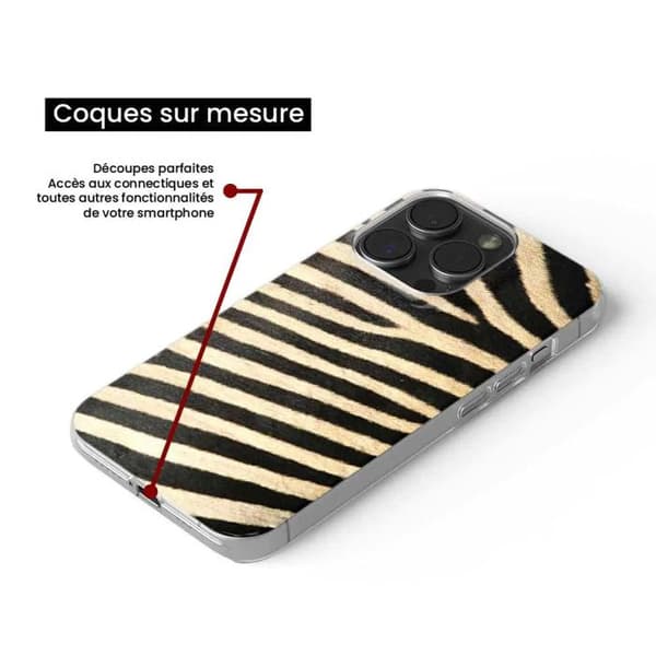 Siliconefodral - Kompatibel med Apple iPhone 13 Pro - zebra design Transparent