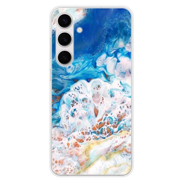 Silicone-skal - Kompatibel med Samsung Galaxy S24 FE - havsmarmor design Transparent