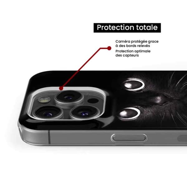 Siliconfodral - Kompatibel med Apple iPhone 15 - design med kattögon Transparent