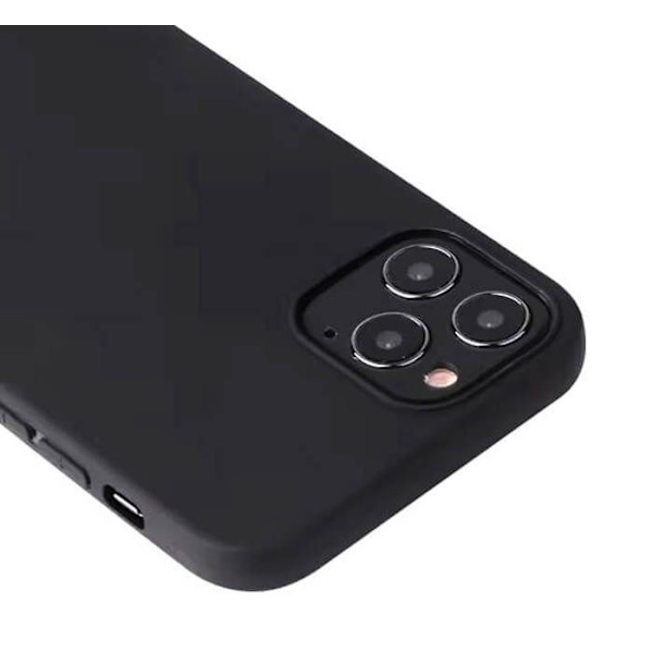 Vanligt mattsvart silikonfodral som är kompatibelt med Apple iPhone 14 Pro svart