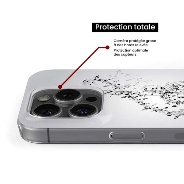 Tryckt silikonfodral som är kompatibelt med Samsung Galaxy A34 5G Vals av noter Transparent