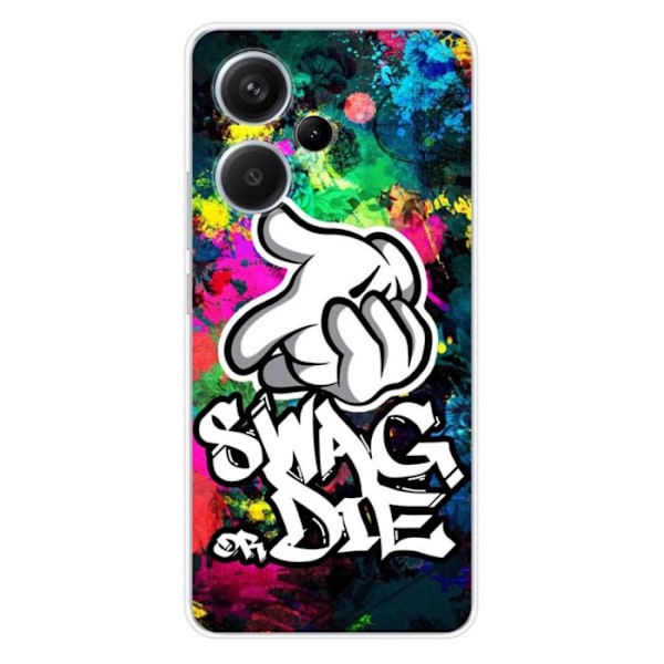 Siliconfodral - Kompatibel med Xiaomi Redmi Note 13 Pro Plus 5G - design swag or die Transparent