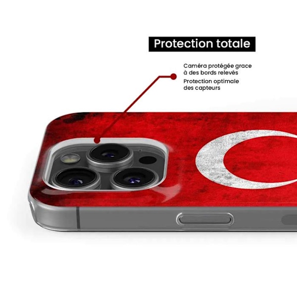 Silikonskal - Kompatibel med Apple iPhone 16 Pro - design med Turkietflaggan Transparent