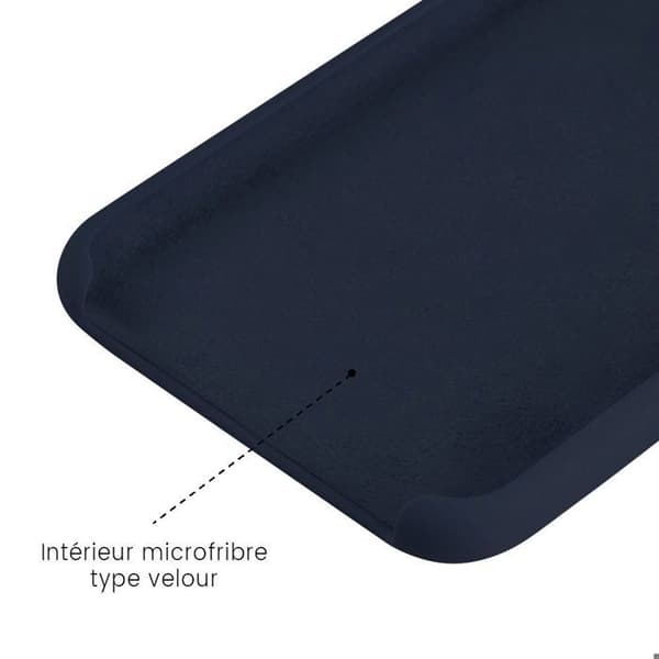 1001Coques - Silikon Coque Soft Touch kompatibel med Apple iPhone 14 Pro Max - Inuti mikrofiber sammet Transparent