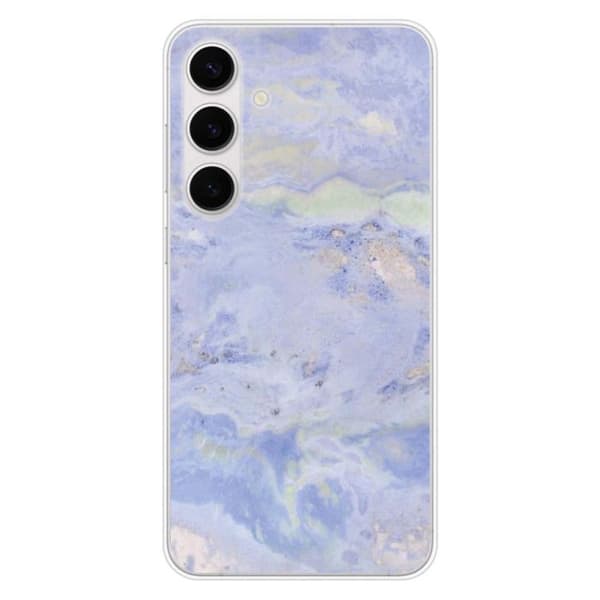 Silikonskal - Kompatibel med Samsung Galaxy S24 FE - marmorblå design Transparent