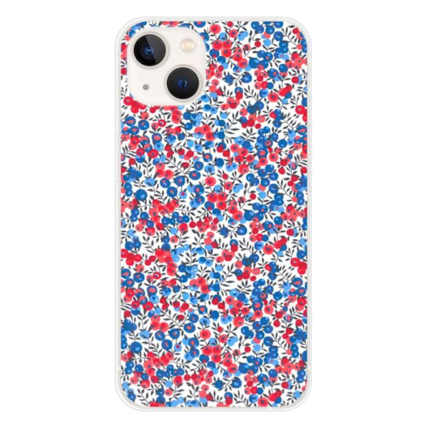 Siliconfodral - Kompatibel med Apple iPhone 13 - design liberty wiltshire blå Transparent
