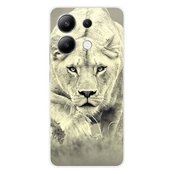 Siliconfodral - Kompatibel med Xiaomi Redmi Note 13 4G - design lejoninna Transparent