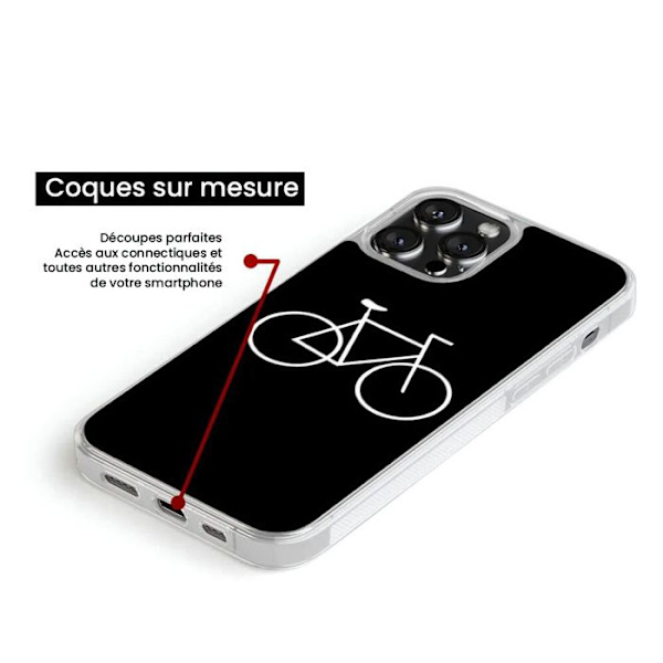 Siliconförstärkt tryckt skal kompatibelt med Apple iPhone 16 Pro Bike Hipster Transparent