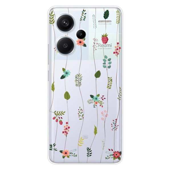 Siliconfodral - Kompatibel med Xiaomi Redmi Note 13 Pro Plus 5G - design med blommor Transparent