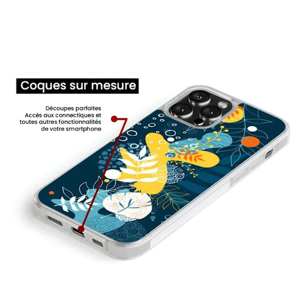 Siliconförstärkt tryckt fodral kompatibelt med Samsung Galaxy A15 Havsblommor Transparent