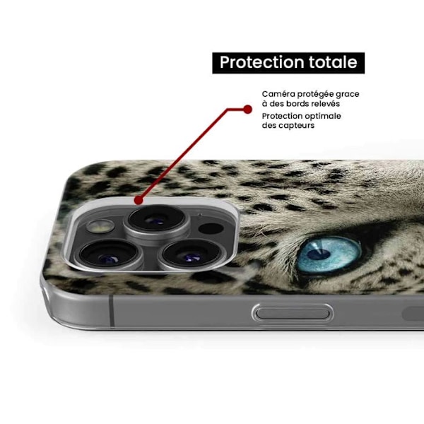 Tryckt silikonfodral kompatibelt Xiaomi Redmi Note 13 Pro 4G Leopard Eye Transparent