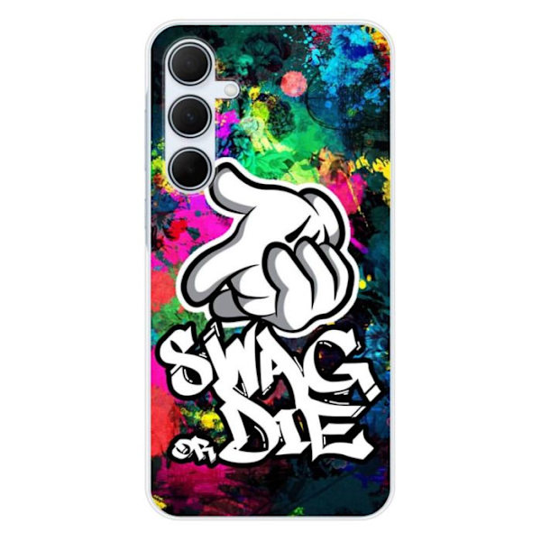 Siliconfodral - Kompatibel med Samsung Galaxy A35 5G - design swag or die Transparent