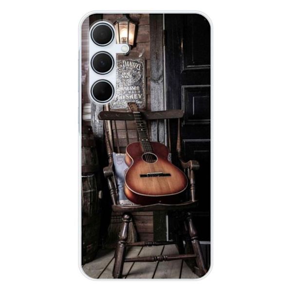 Siliconfodral - Kompatibel med Samsung Galaxy A35 5G - gitardesign Transparent