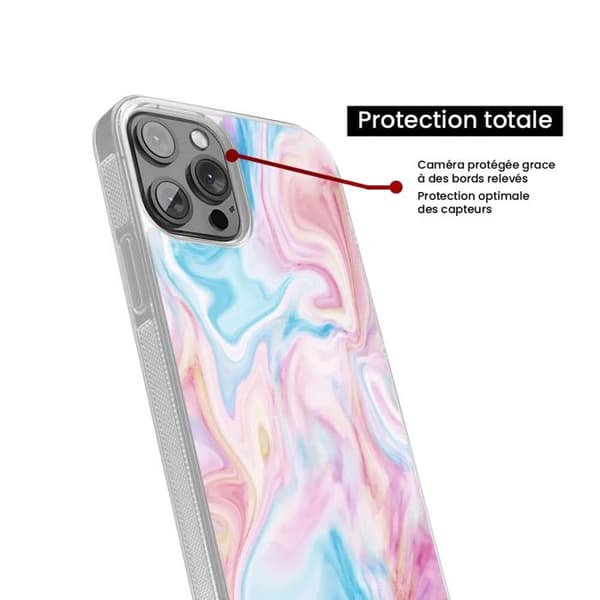 Siliconeförstärkt tryckt skal kompatibelt med Apple iPhone 16 Pro Max Soap Transparent