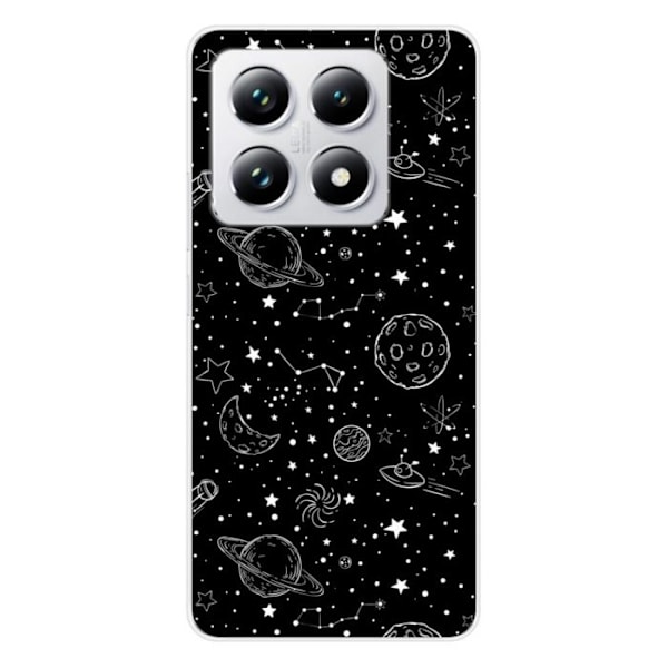 Silikonskal - Kompatibel med Xiaomi 14T 4G - design galaxritning Transparent