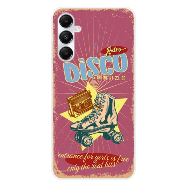 Siliconfodral - Kompatibel med Samsung Galaxy A25 - retro disco design Transparent