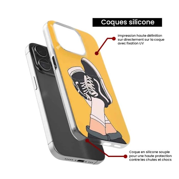 Tryckt silikonfodral Kompatibel Samsung Galaxy A50 Galaxy A50s sneakers Transparent