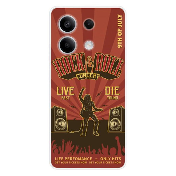Siliconfodral - Kompatibel med Xiaomi Redmi Note 13 5G - rock and roll-design Transparent