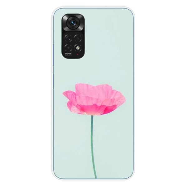 Tryckt silikonfodral som är kompatibelt med Xiaomi Redmi Note 11 4G Rose Flower