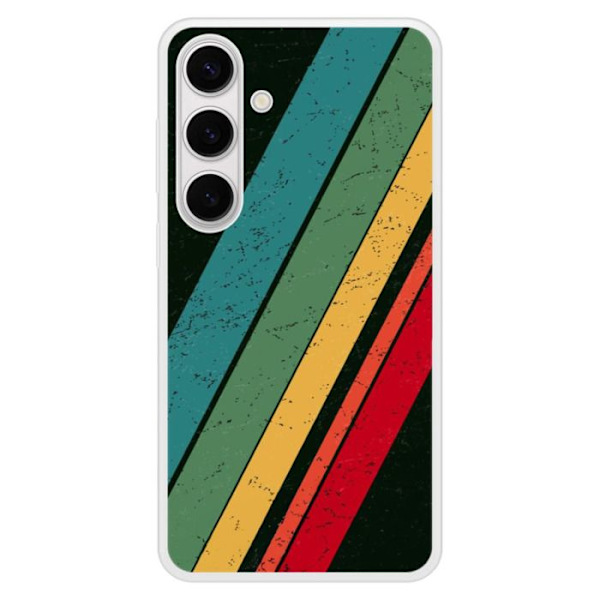Siliconförstärkt skal med tryck kompatibelt med Samsung Galaxy S24 Plus Grunge Transparent