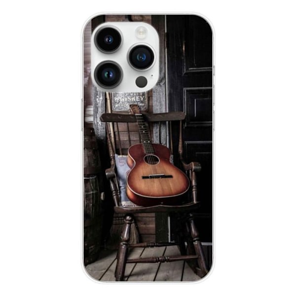 Hölje i silikon - Kompatibel med Apple iPhone 15 Pro - gitarrdesign Transparent
