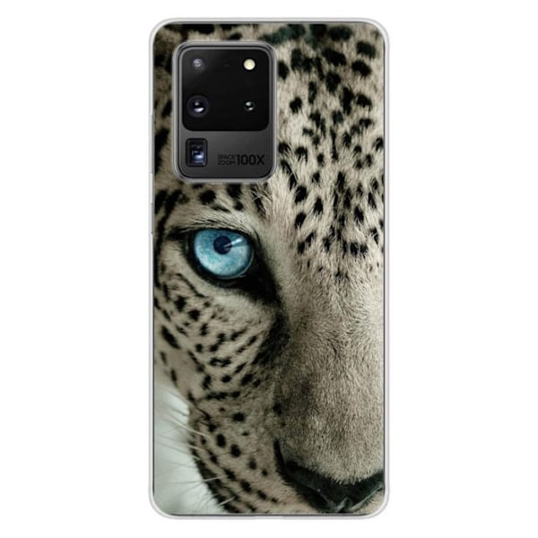 Tryckt silikonfodral kompatibelt Samsung Galaxy S20 Ultra Leopard Eye Transparent