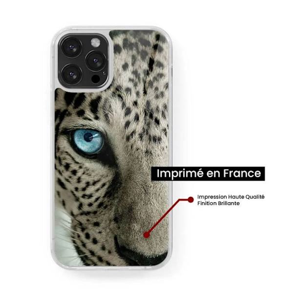 Siliconförstärkt tryckt skal kompatibelt med Samsung Galaxy S24 FE Leopardöga Transparent
