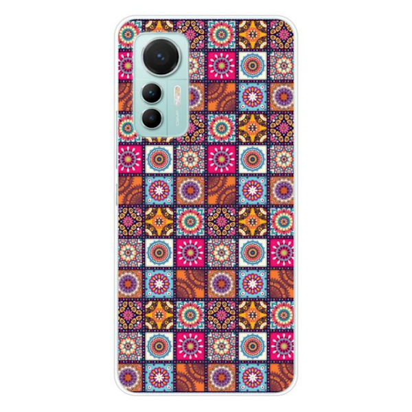 Siliconfodral - Kompatibel med Xiaomi Mi 12 Lite - design patchwork mandala Transparent