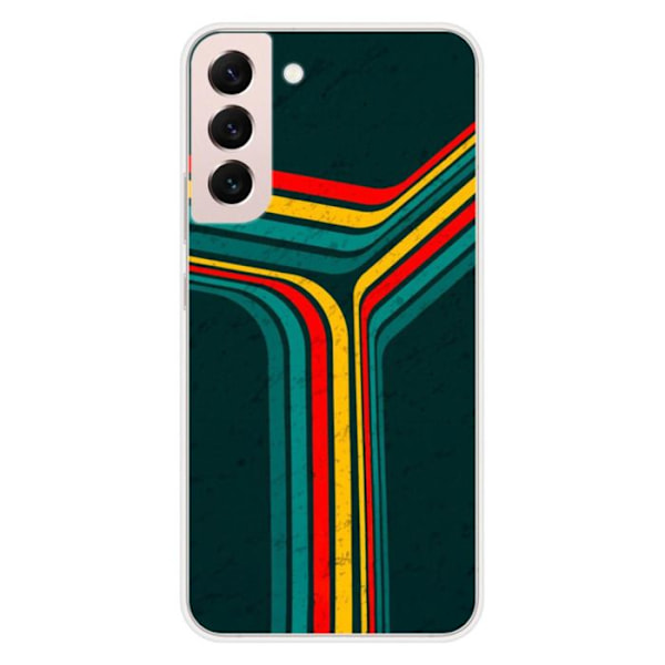 Siliconfodral - Kompatibel med Samsung Galaxy S22 Plus - retro linjer design Transparent