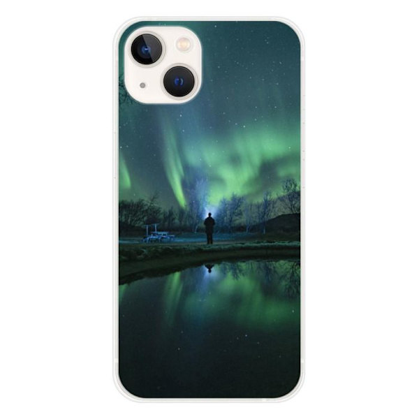 Silikonskal - Kompatibel med Apple iPhone 13 - design med norrsken Transparent