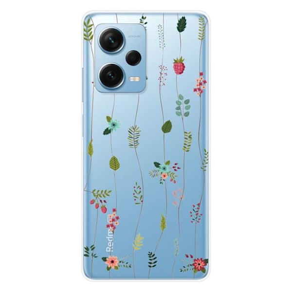 Siliconfodral - Kompatibel med Xiaomi Redmi Note 12 Pro Plus - design med blommor Transparent