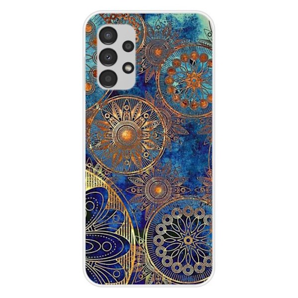 Siliconfodral - Kompatibel med Samsung Galaxy A13 4G - mandala design i blått Transparent