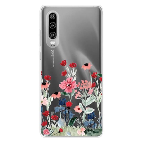 Silikon Case med tryck - 1001 skal - Huawei P30 - Blomstrande vår - Optimal skydd - Halvstyv Transparent