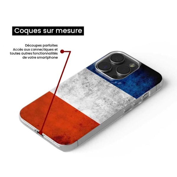 Siliconfodral med tryck kompatibel med Samsung Galaxy A16 Frankrikes flagga Transparent