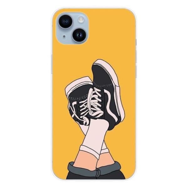 Siliconfodral - Kompatibel med Apple iPhone 15 Plus - sneakersdesign Transparent