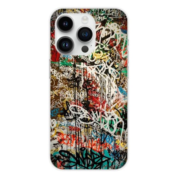 Silikonskal - Kompatibel med Apple iPhone 14 Pro - graffiti design 1 Transparent
