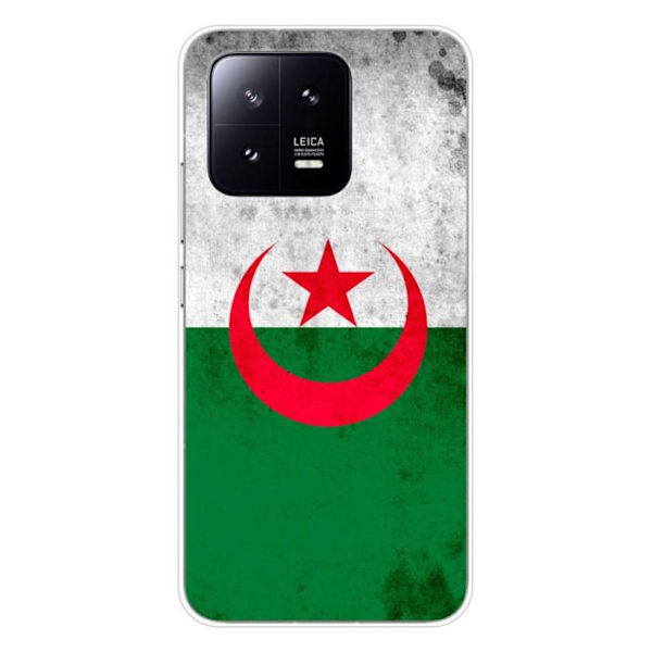 Siliconfodral - Kompatibel med Xiaomi 13 - design med Algeriets flagga Transparent
