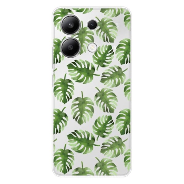 Siliconfodral - Kompatibel med Xiaomi Redmi Note 13 4G - design med monstera-blad Transparent