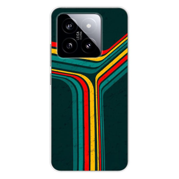 Siliconfodral - Kompatibel med Xiaomi 14 Pro - retrolinjers design Transparent