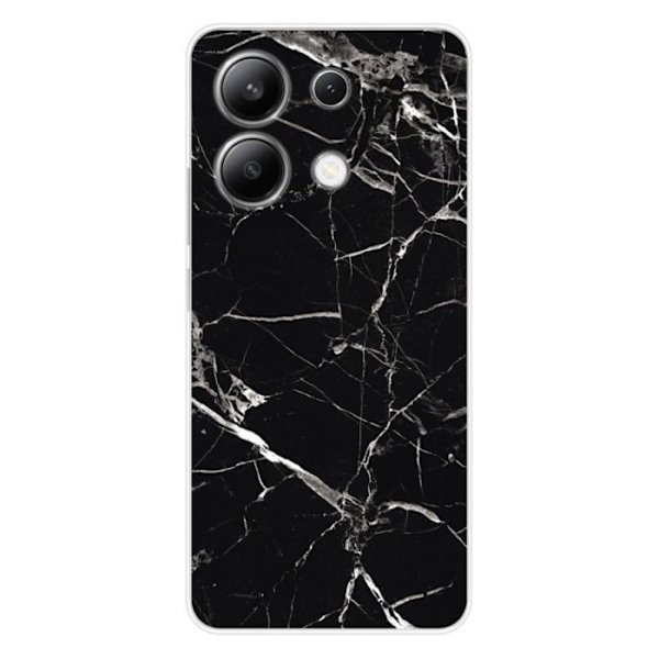Siliconfodral - Kompatibel med Xiaomi Redmi Note 13 4G - design i svart marmor Transparent